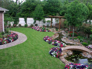 a well kept Shoreline backyard