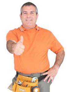thumbs up from our professional contractor Mark